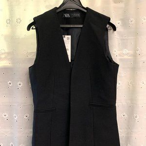 ZARA short gilet/vest NWT black Small